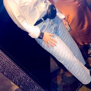 Alexander wang logo jeans